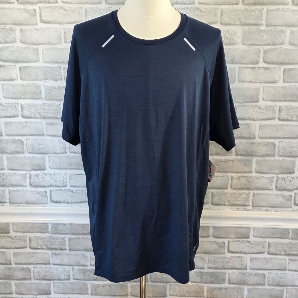 Reebok Mens Big and Tall Athletic Tshirt NEW 3XL Navy Blue Althleisure